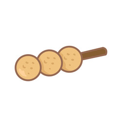 Cute Takoyaki Japanese Food Snack Illustration Vector Clipart Sticker Cartoon