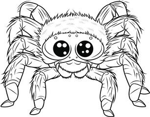 Tarantula coloring pages vector animals