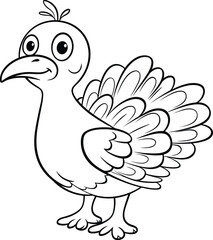 Turkey coloring pages vector animals