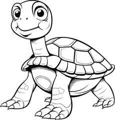 Turtle coloring pages vector animals