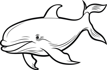 whale coloring pages vector animals