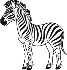 Zebra coloring pages vector animals