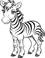 Fototapeta na wymiar Zebra coloring pages vector animals