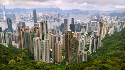 Fototapeta premium Hong Kong photographed from Victoria´s peak