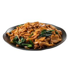 Pad See Ew isolated on transparent background. Generative AI