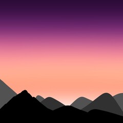 sunset over mountains