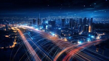 Internet connectivity and high-speed networks. AI generated