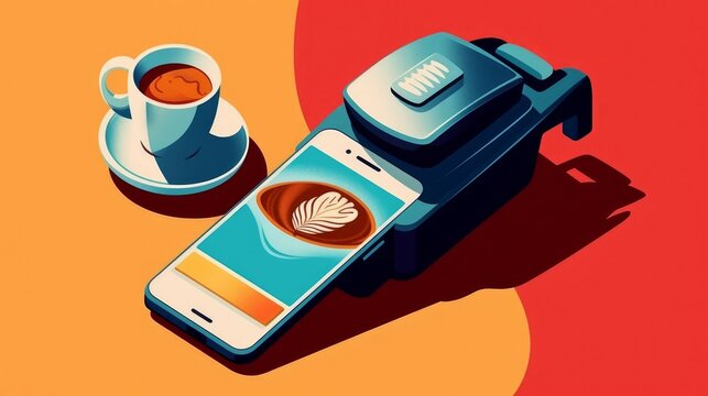 Mobile Payment And Contactless Transactions. AI Generated