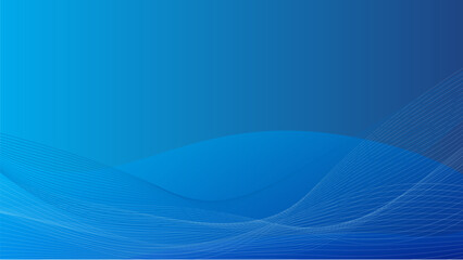 青い波のようなウェーブラインのベクター背景画像