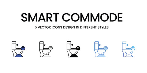 Modem Icon Design in Five style with Editable Stroke. Line, Solid, Flat Line, Duo Tone Color, and Color Gradient Line. Suitable for Web Page, Mobile App, UI, UX and GUI design.