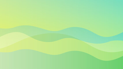 Obraz premium 緑色の波のような幾何学模様のベクター背景素材