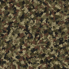 Digital camouflage seamless pattern military geometric camo background