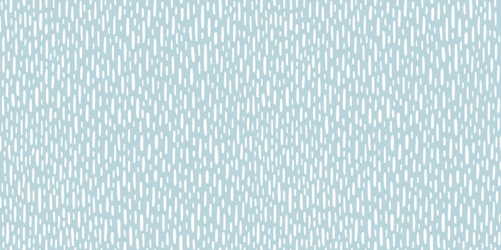 Rainy long seamless background. Specks, flecks, dashes, tiny stripes vector pattern. Hand drawn doodle uneven strokes, water drops, rain texture. Speckled abstract chaotic border, frame template.