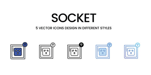 Wireless Fire Alarm Icon Design in Five style with Editable Stroke. Line, Solid, Flat Line, Duo Tone Color, and Color Gradient Line. Suitable for Web Page, Mobile App, UI, UX and GUI design.