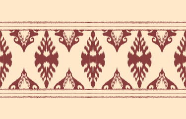 Ethnic abstract ikat art. Aztec ornament print. geometric ethnic pattern seamless  color oriental.  Design for background ,curtain, carpet, wallpaper, clothing, wrapping, Batik, vector illustration.