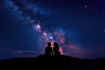 Obraz na płótnie Canvas starry night sky,universe starry sky love ,sky with stars,night sky with stars