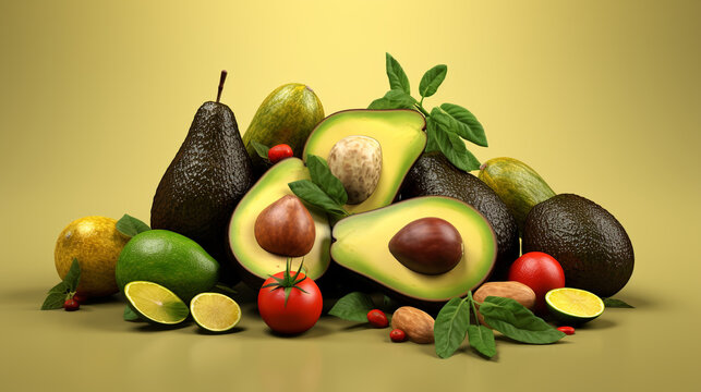 avocado HD 8K wallpaper Stock Photographic Image