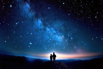 Naklejka na ściany i meble starry night sky,universe starry sky love ,sky with stars,night sky with stars