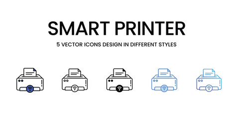 Smart Camera Icon Design in Five style with Editable Stroke. Line, Solid, Flat Line, Duo Tone Color, and Color Gradient Line. Suitable for Web Page, Mobile App, UI, UX and GUI design.