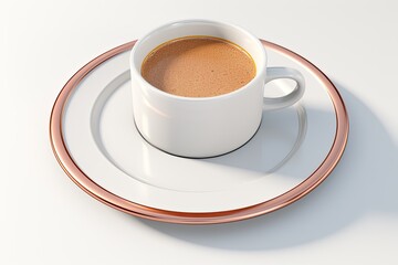 Fototapeta premium cup of coffee on white background