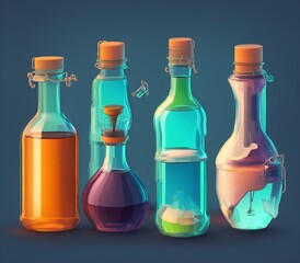 bottles of colors