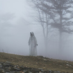A Ghostly Figure Amidst the Enigmatic Fog - Generative Ai