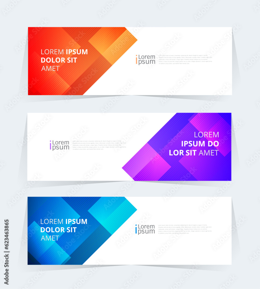 Wall mural geometric banner design with vector presentation template.