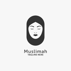 Muslim woman logo design
