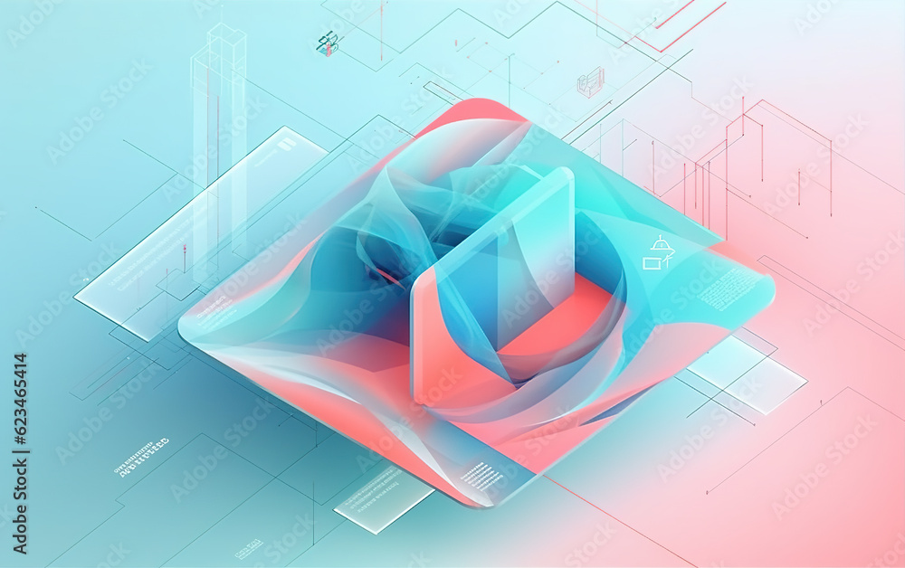 Poster page layout of trendy websites,created with generative ai tecnology.