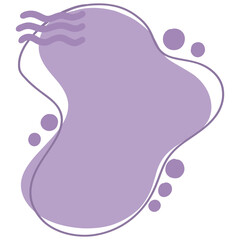 Organic Blob Shape Purple Minimalist