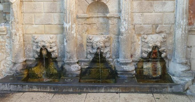 Rethymno city Greece venetian Rimondi fountain landmark architecture