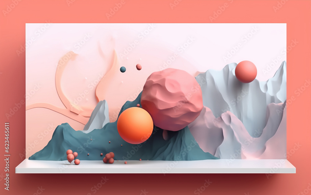 Poster page layout of trendy websites,created with generative ai tecnology.