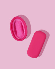 Silicone menstrual disk and case. Reusable Intimate Hygiene.