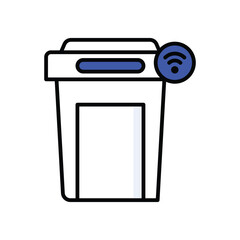 Fingerprint Lock icon. Vector stock illustration.