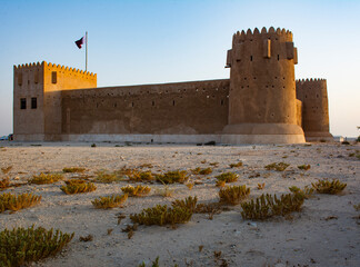 Al Zubara Fort, Al Shamal City during sunset 