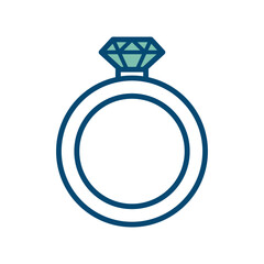 wedding ring icon vector design template in white background