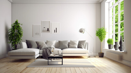 Minimalist Oasis: A Zen-inspired Living Room. Generative AI