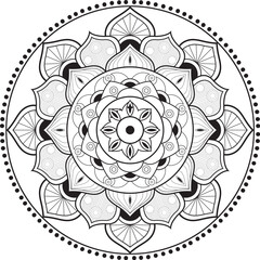 Flower Style mandala art design vector, eps file
