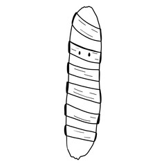 Halloween mummy sausage roll