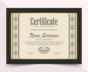 Achievement certificate best award diploma