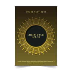 Green border pattern cover template