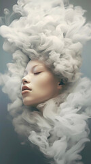 Cloud-Infused Ergonomic Portraits. Generative AI