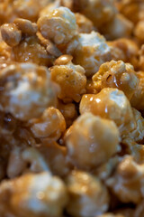 FRESH POPPED CARAMEL CORN WITH PEANUTS