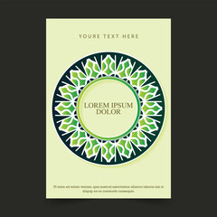 Green border pattern cover template