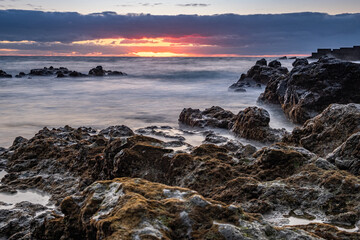 Sunrise at the beach of Los Cancajos.