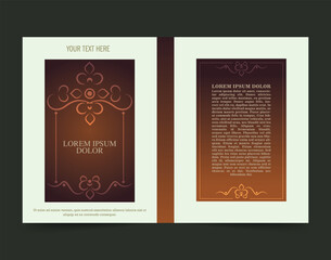 Luxury ornamental book cover design