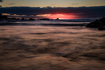 Sunrise at the beach of Los Cancajos.