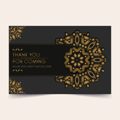 Luxury mandala thank you wedding card