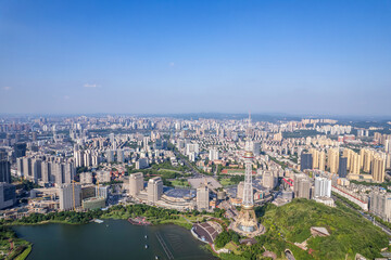 Fototapeta na wymiar Cityscape of Tianyuan District, Zhuzhou, Hunan Province, China