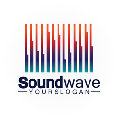 Sound wave logo and symbol vector